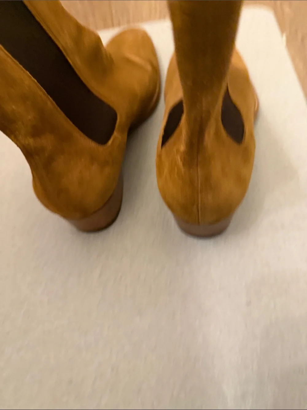 Yves Saint Laurent Men's Suede Chukka Boots in Tan Brown